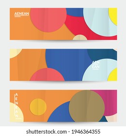 Plantilla de pancarta de vector abstracto con formas geométricas solapadas de papel doblado. Diseño ambiental con objetos geométricos cortados hechos de papel reciclado reutilizado. Patrón geométrico de vista superior.