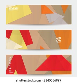 Abstract vector banner template with folded paper overlapping geometric shapes. Environmental design with cut out geometric objects made of recycled reused paper. Top view geometric pattern.