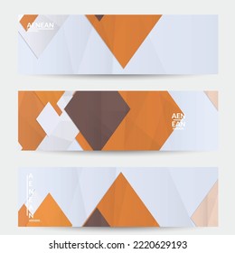 Plantilla de pancarta de vector abstracto con formas geométricas solapadas de papel doblado. Diseño ambiental con objetos geométricos cortados hechos de papel reciclado reutilizado. Patrón geométrico de vista superior.