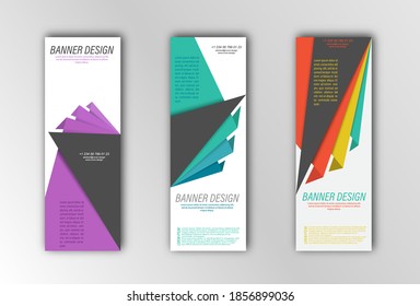 Plantilla de banner vector abstracto. Ilustración para el diseño de carteles, carteles, tarjetas y contenido visual. Diseño creativo