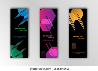 Abstract vector banner template. Illustration for the design of banners, posters, cards and visual content. Minimalist design