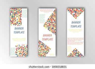 Abstract vector banner template. Illustration for the design of banners, posters, cards and visual content. Flat design