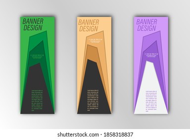 Abstract vector banner template. Illustration for the design of banners, posters, cards and visual content. Creative design