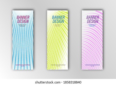 Abstract vector banner template. Illustration for the design of banners, posters, cards and visual content. Flat design