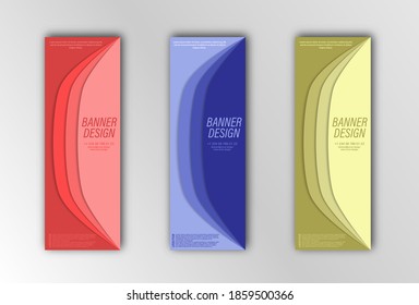 Abstract vector banner template. Illustration for the design of banners, posters, cards and visual content. Creative design