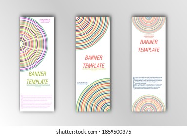 Abstract vector banner template. Illustration for the design of banners, posters, cards and visual content. Flat design