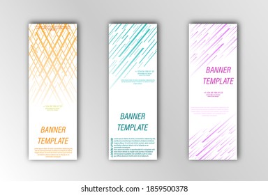 Plantilla de banner vector abstracto. Ilustración para el diseño de carteles, carteles, tarjetas y contenido visual. Diseño plano
