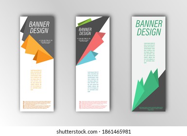 Abstract vector banner template. Illustration for the design of banners, posters, cards and visual content. Flat design