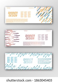 Abstract vector banner template. Illustration for the design of banners, posters, cards and visual content. Flat design