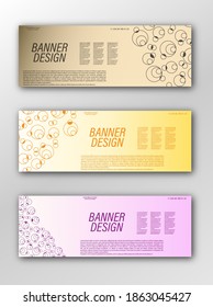 Abstract vector banner template. Illustration for the design of banners, posters, cards and visual content. Flat design