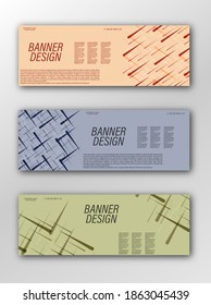 Plantilla de banner vector abstracto. Ilustración para el diseño de carteles, carteles, tarjetas y contenido visual. Diseño plano