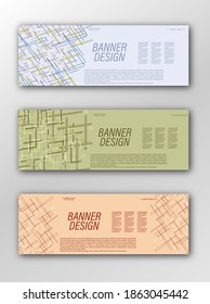 Abstract vector banner template. Illustration for the design of banners, posters, cards and visual content. Flat design