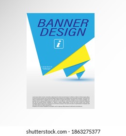 Abstract vector banner template. Illustration for the design of banners, posters, cards and visual content. Flat design