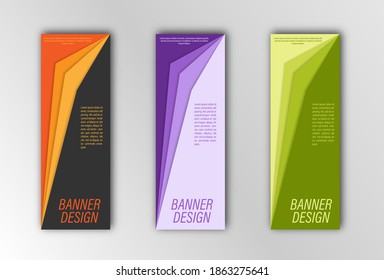 Abstract vector banner template. Illustration for the design of banners, posters, cards and visual content. Creative design
