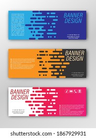 Abstract vector banner template. Illustration for the design of banners, posters, cards and visual content. Flat design