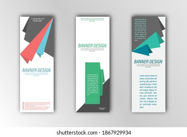 Plantilla de banner vector abstracto. Ilustración para el diseño de carteles, carteles, tarjetas y contenido visual. Diseño plano