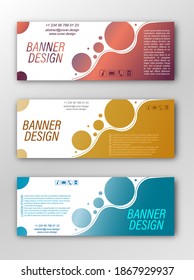 Abstract vector banner template. Illustration for the design of banners, posters, cards and visual content. Flat design
