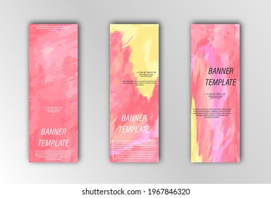 Abstract vector banner template. Illustration for the design of banners, posters, cards and visual content. Flat design