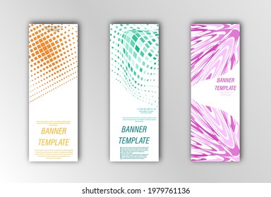 Abstract vector banner template. Illustration for the design of banners, posters, cards and visual content. Flat design