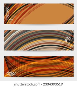 Plantilla de pancarta de vector abstracto con formas geométricas de marco de hilo multicolor. Textura lineal a rayas. Diseño futurista. Concepto de tecnología digital de modelo de ciencia 3D. Arte digital de color retro.