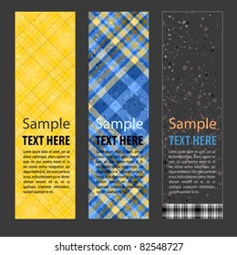 Abstract vector banner vertical set