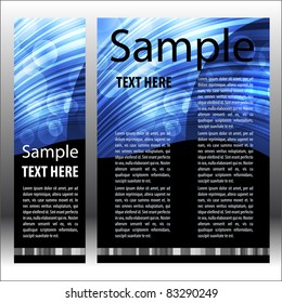 Abstract vector banner vertical set