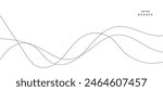 Abstract vector banner wave lines pattern.