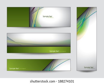 Abstract Vector Banners or Bookmarks. Eps10.
