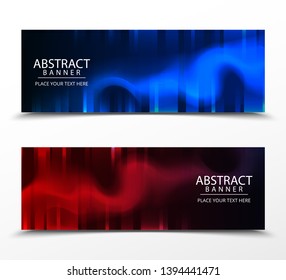 Abstract vector banners with bright geometric background annual report design templates future Poster template design