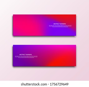 Abstract vector banners with bright geometric background / annual report / design templates / future Poster template design