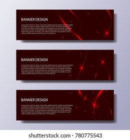 Abstract vector banners with bright wavy lines / annual report / design templates / future Poster template design