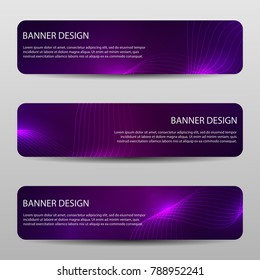Abstract vector banners with bright wavy lines / annual report / design templates / future Poster template design