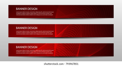 Abstract vector banners with bright wavy lines / annual report / design templates / future Poster template design