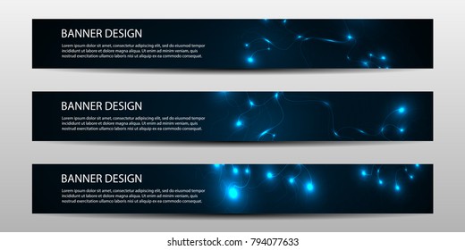 Abstract vector banners with bright wavy lines / annual report / design templates / future Poster template design