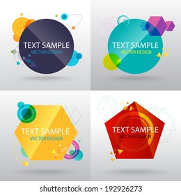 Abstract vector banners Colorful set