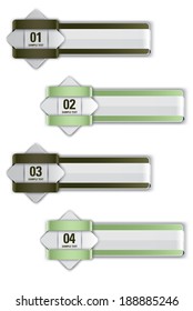 Abstract Vector Banners. Eps10 Backgrounds with Ribbons.