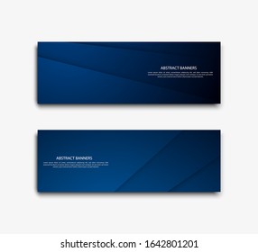 Abstract vector banners with  geometric background