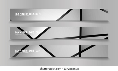 Abstract vector banners with geometric backgrounds in color gradients
