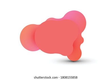 Abstract vector banners. Geometric liquid pink color.