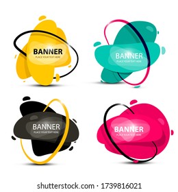 Abstract Vector Banners for Graphic Designs Isolated on White Background