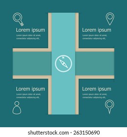 Abstract vector banners infographic template, stock vector
