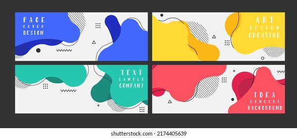Abstract vector banners liquid shapes modern graphic elements, Presentation, Brochure layout template design, flyer, leaflets