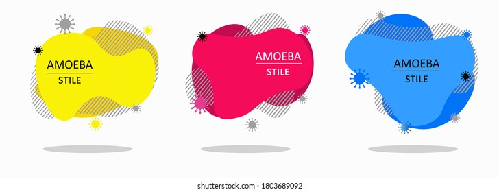 Pancartas vectoriales abstractas. Diseño moderno. Formas líquidas dinámicas de banners. Diseño minimalista y exuberante. Diferentes colores de la plantilla moderna. Gráficos vectoriales.