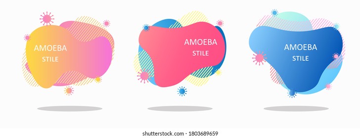 Abstrakte Vektorbanner. Modernes Design. Dynamische flüssige Formen von Bannern. Minimal üppiges Design. Verschiedene Farben der modernen Vorlage. Vektorgrafiken.