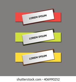 Abstract vector banners on a gray background.