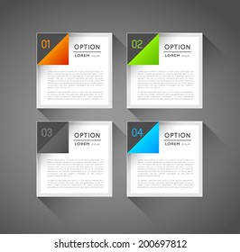 abstract vector banners with option steps, design template
