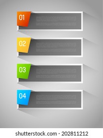 abstract vector banners with option steps, design template