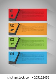 abstract vector banners with option steps, design template