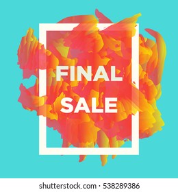 Abstract vector banners for retail stores and internet promotion with the colorful frame and final sale text. Final sale web banners. 