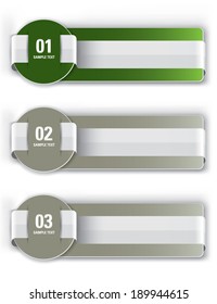 Abstract Vector Banners with Ribbons. Eps10.